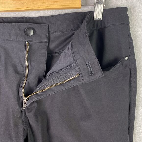 Lululemon Mens 34 ABC Slim Warpstreme in Black Performance Chino - Picture 4 of 9